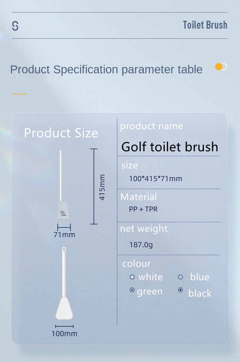 Bristle Golf Toilet Brush Bathroom Cleaning Tool WC Silicone Accessories - KiwisLove