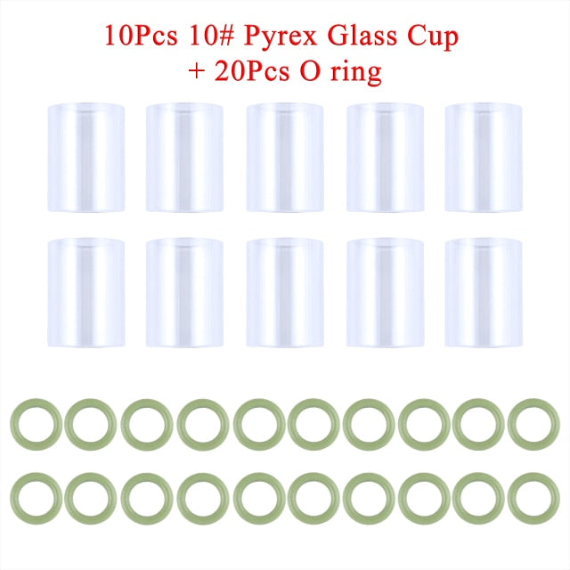 TIG 10# Pyrex Transparent Visualize Glass Cup Temperature Resistant O-ring - KiwisLove