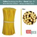 100PCS Round  Plastic Twist Tie with Iron Core Bendable Plant Training Wire - KiwisLove