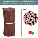 100PCS Round  Plastic Twist Tie with Iron Core Bendable Plant Training Wire - KiwisLove