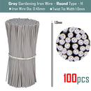 100PCS Round  Plastic Twist Tie with Iron Core Bendable Plant Training Wire - KiwisLove