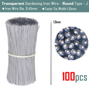 100PCS Round  Plastic Twist Tie with Iron Core Bendable Plant Training Wire - KiwisLove