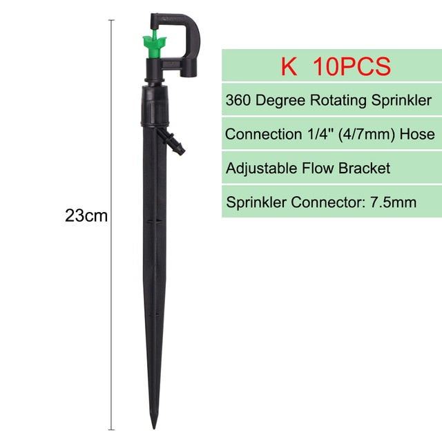 360 Degree Rotating Refraction Dripper Nozzle Sprinkler Adjustable - KiwisLove