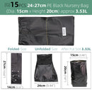 Garden PE Environmental Black Plastic Breathable Anti-UV Nursery Bags - KiwisLove