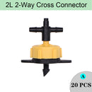 Irrigation Steady Flow Dripper With 4-Way 1/8" Water Pipe Cross Connector - KiwisLove