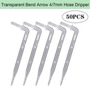 1/4" Hose Drip Irrigation Kit Transparent Bend Arrow Dripper Emitter Sprinkler - KiwisLove