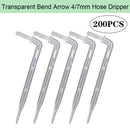 1/4" Hose Drip Irrigation Kit Transparent Bend Arrow Dripper Emitter Sprinkler - KiwisLove
