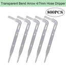 1/4" Hose Drip Irrigation Kit Transparent Bend Arrow Dripper Emitter Sprinkler - KiwisLove