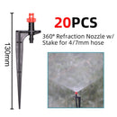 90/180/360 Degree Micro Misting Nozzle 11cm Stake 1/4'' Barb Connector Garden Irrigation Watering Sprinkler Greenhouse - KiwisLove