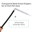 50PCS 4/7mm Transparent Elbow Arrow Drippers Bending 1/4'' Drop Emitter - KiwisLove