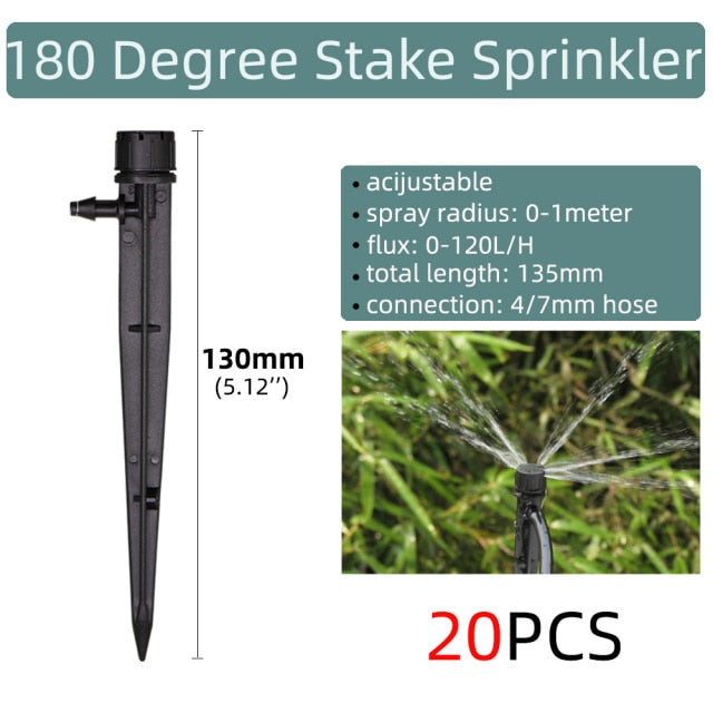 20 pcs 360 Degree Adjustable 13cm Irrigation Dripper Inserting Ground - KiwisLove