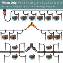 Drip Irrigation System 1/4" Hose 180 Degree Adjustable Sprinkler Kit - KiwisLove