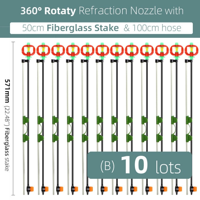 360 Degrees Rotating Sprayer Refraction Mist Nozzles - KiwisLove