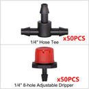 50 set Micro Drip  Dripper + Tee irrigation system  DIY automatic - KiwisLove