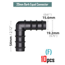 Garden Irrigation Tubing Barbed Connector Fitting Micro Drip Adapter - KiwisLove