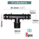 Garden Irrigation Tubing Barbed Connector Fitting Micro Drip Adapter - KiwisLove