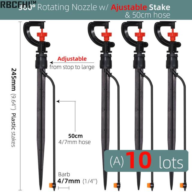 Rotating Sprayer Refraction Mist Nozzles with Stakes Connector - KiwisLove