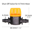 1/4'' Barbed Mini Valve Shut Off Coupling Connectors for 4/7mm Hose - KiwisLove
