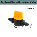 1/4'' Barbed Mini Valve Shut Off Coupling Connectors for 4/7mm Hose - KiwisLove