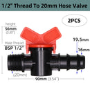 1/4'' Barbed Mini Valve Shut Off Coupling Connectors for 4/7mm Hose - KiwisLove