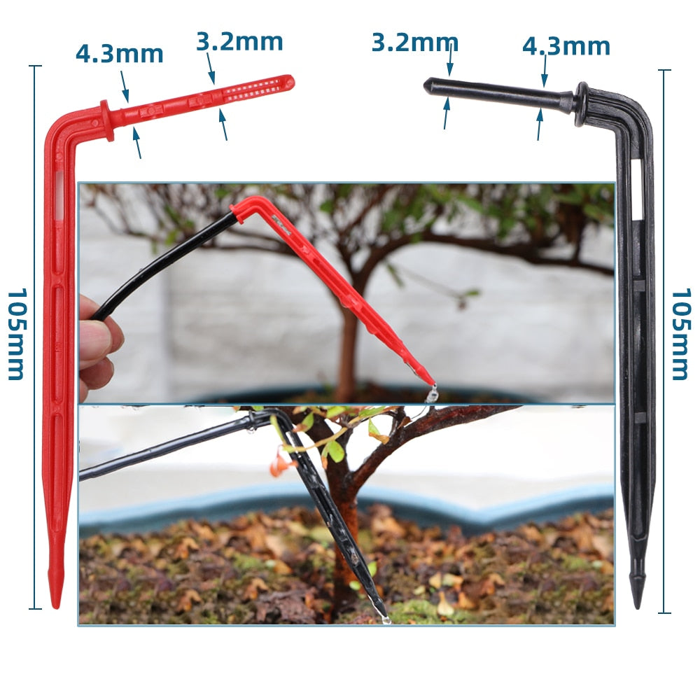 200 pcs Greenhouse Garden Watering Dripper 1/8'' Arrow Elbow Dripping - KiwisLove