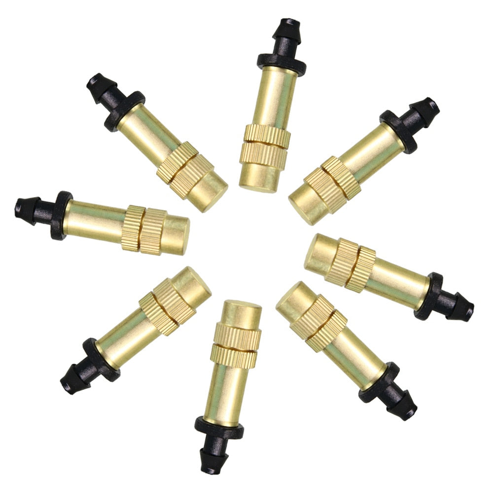Garden Brass Misting Watering Nozzle Single Barb Connector - KiwisLove