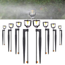 360 Degrees Rotating Sprayer Refraction Mist Nozzles with Stakes Connector Gardens lawn Irrigation for 1/4'' Hose Sprinklers - KiwisLove