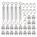 5 pcs M6 Turnbuckles + 20 pcs M3 Clips + 10 pcs M3 Thimble - KiwisLove