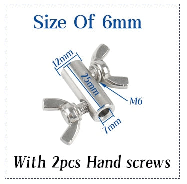 2pcs 304 stainless steel rope fasteners butterfly buckle - KiwisLove