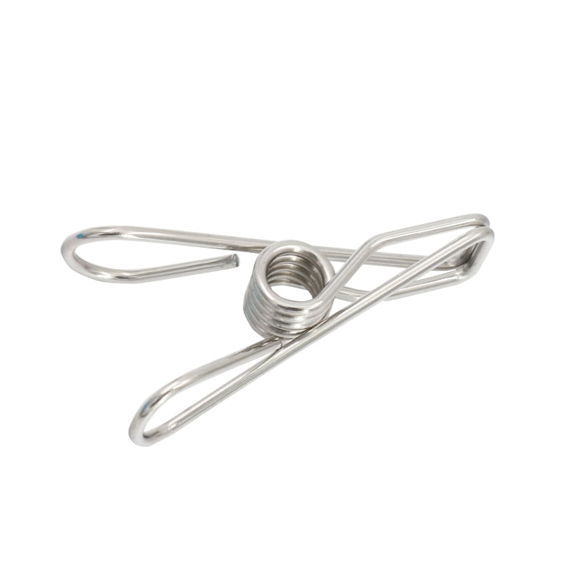 50PCS 304 Stainless Steel Clip Strong Large Windproof - KiwisLove