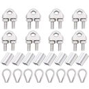 M3 Thimble Loop Sleeve Clip Pack for 3mm Wire Rope Cable - KiwisLove