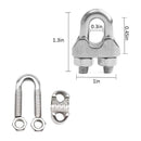 Turnbuckle Tension Clip/Clamp Thimble  Crimping Loop Set for 6mm Wire - KiwisLove