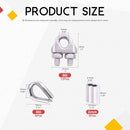 M6 Thimble Loop Sleeve Clip Pack for 6mm Wire Rope Cable - KiwisLove