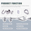 M8 Thimble Loop Sleeve Clip Pack for 8mm Wire Rope Cable - KiwisLove