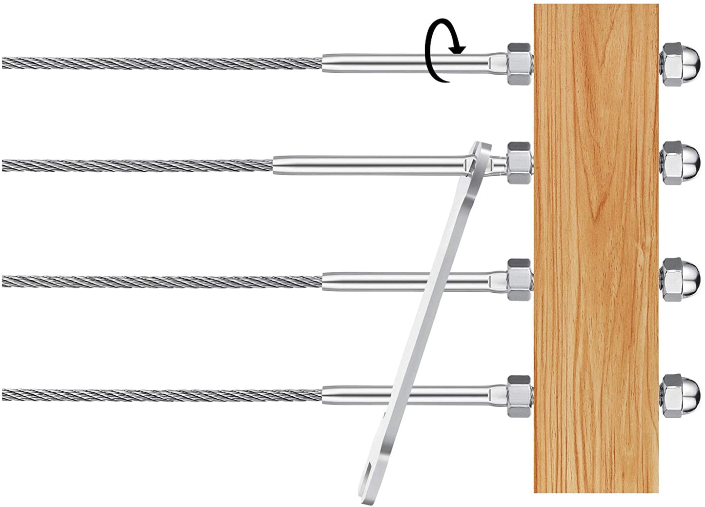 64Pcs Swage Threaded Stud Tension End Fitting Terminal T316 Stainless Steel - KiwisLove