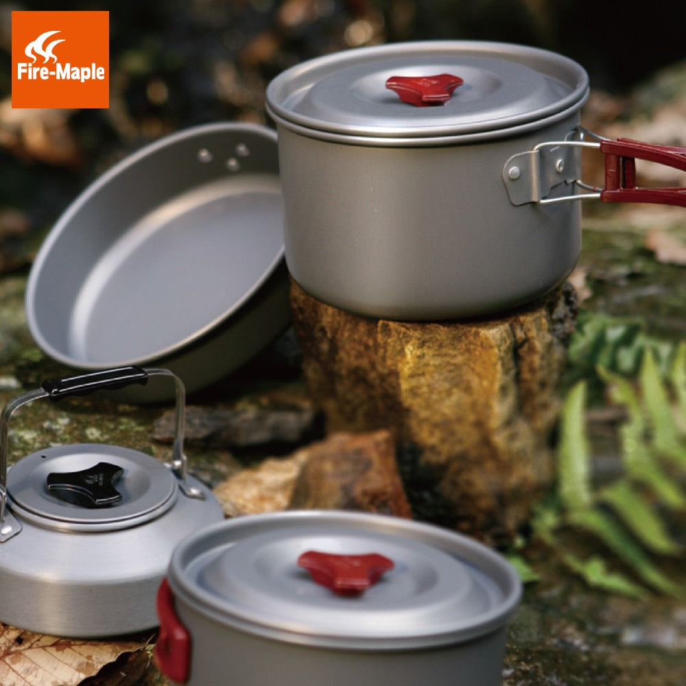 Fire Maple Frying Pan Foldable Alloy 1Fry Pan 2 Pots 1 Kettle FMC-209 - KiwisLove