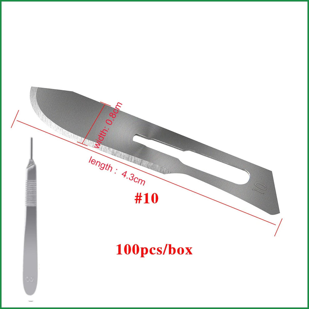 NZ Stock 100pcs/Box Scalpel Blades – Stainless Steel Surgical Blades for Dental & Medical Use