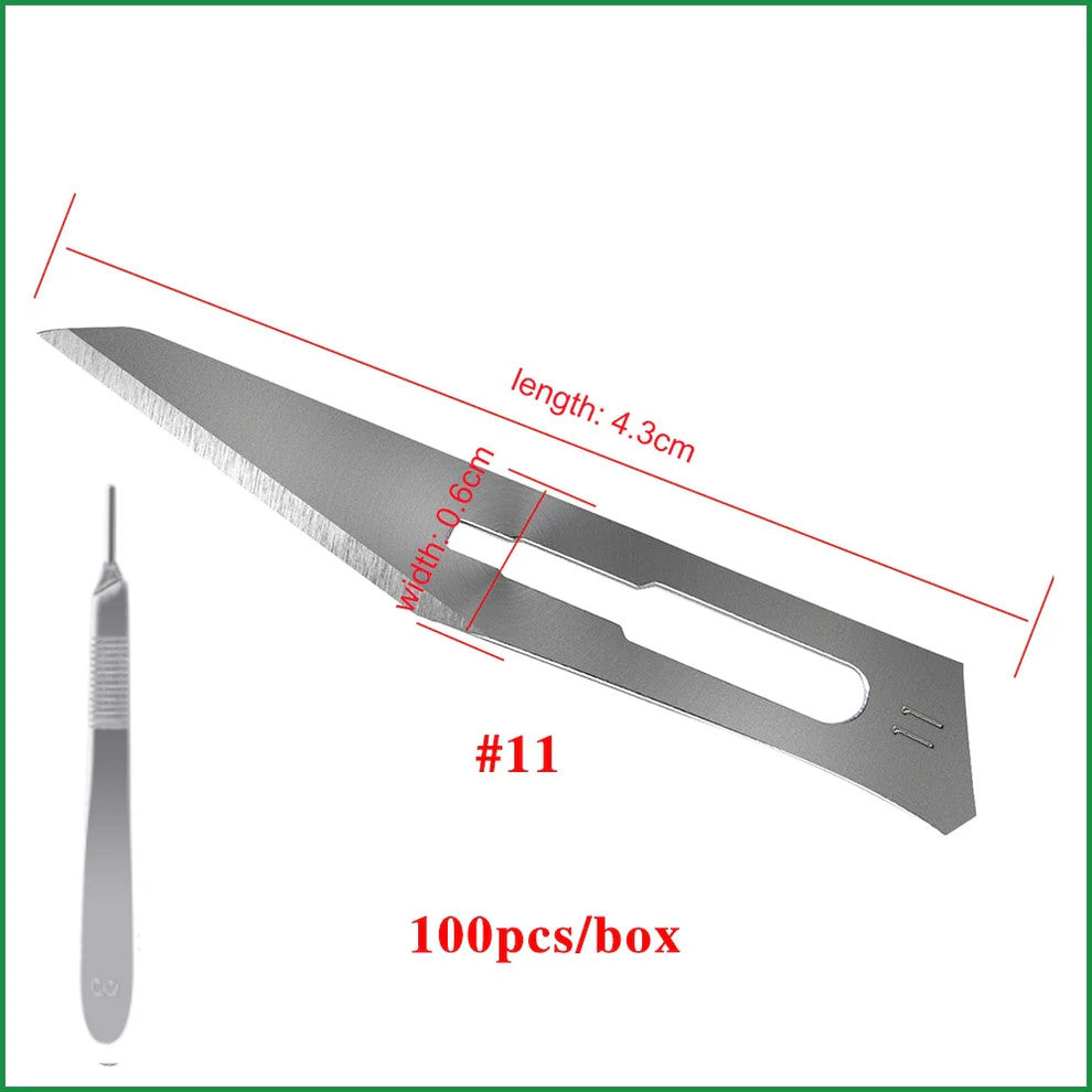 NZ Stock 100pcs/Box Scalpel Blades – Stainless Steel Surgical Blades for Dental & Medical Use
