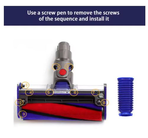 NZ Stock Soft Velvet Roller Hose For Dyson V6 V7 V8 V10 V11 Vacuum Cleaner - KiwisLove