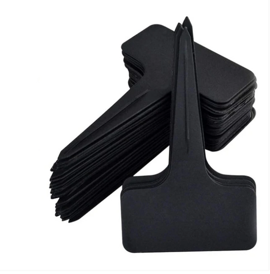 NZ Stock 100pcs Black T-Shaped Plant Labels  – Waterproof & Reusable