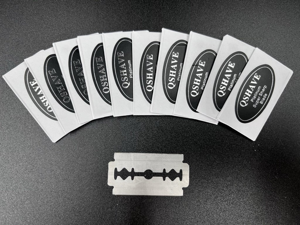 Qshave Titanium Double Edge Razor Blades Safety Shaving 10pcs