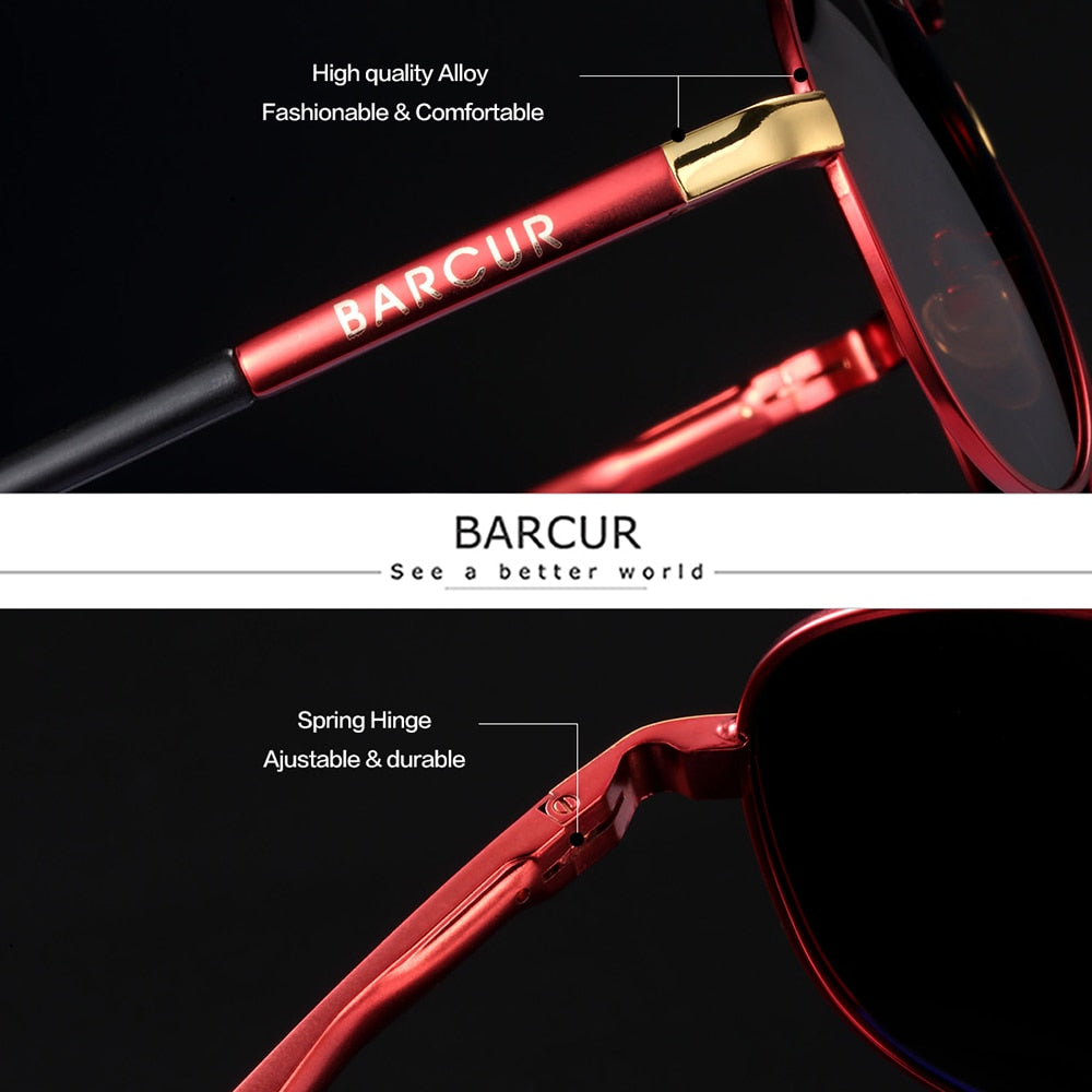 BARCUR Men's Sunglasses Driving UV400 Protection Male Sun Glasses Polarized Women Eyewear UV400 Gafas De Sol Shades - KiwisLove