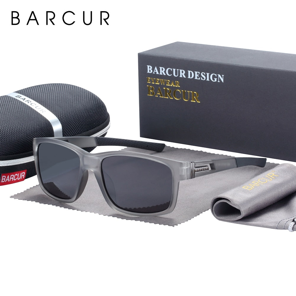BARCUR TR90 Sunglasses Men Light Weight Drving Hiking Sporting Sun Glasses for Women Eyewear Oculos Accessory - KiwisLove