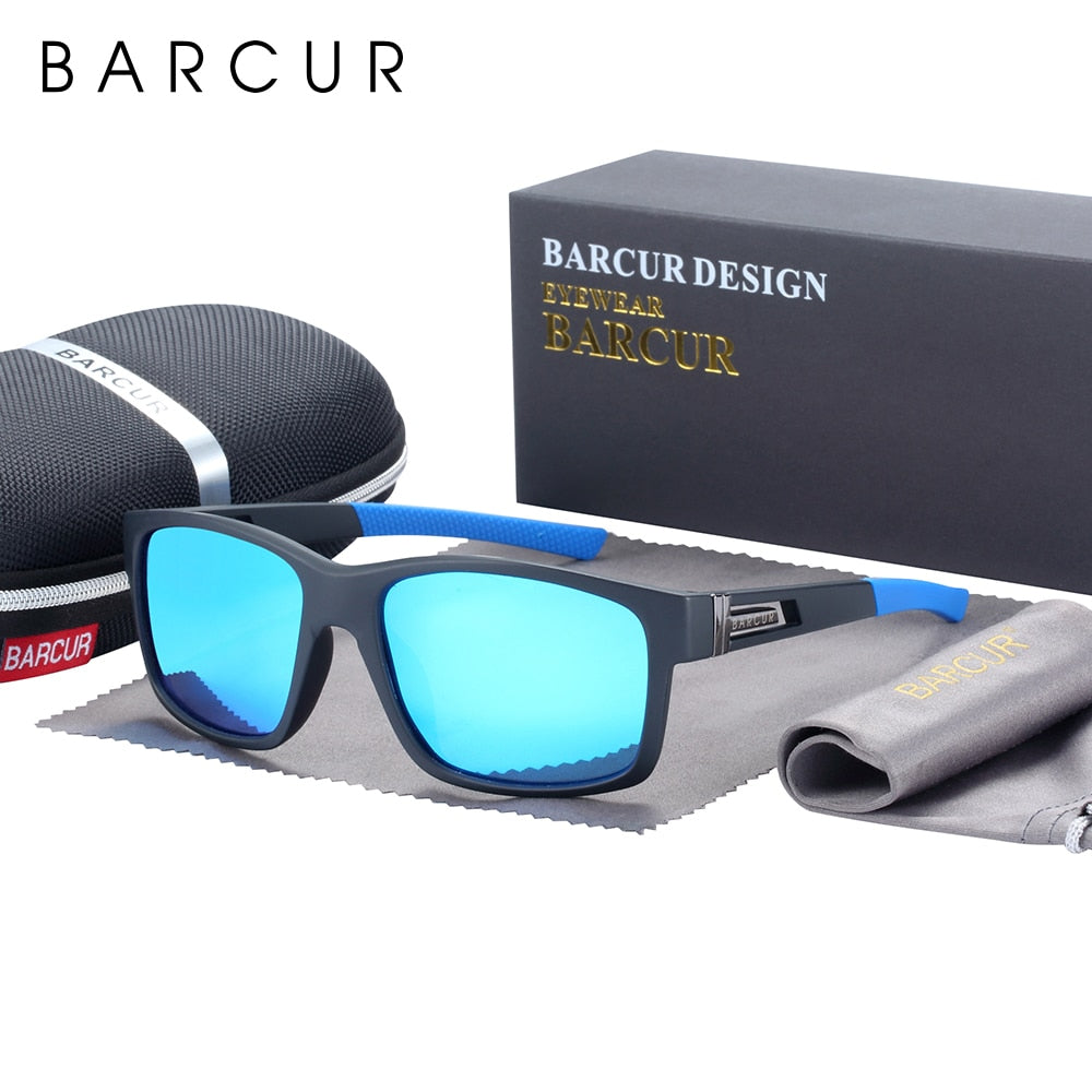 BARCUR TR90 Sunglasses Men Light Weight Drving Hiking Sporting Sun Glasses for Women Eyewear Oculos Accessory - KiwisLove