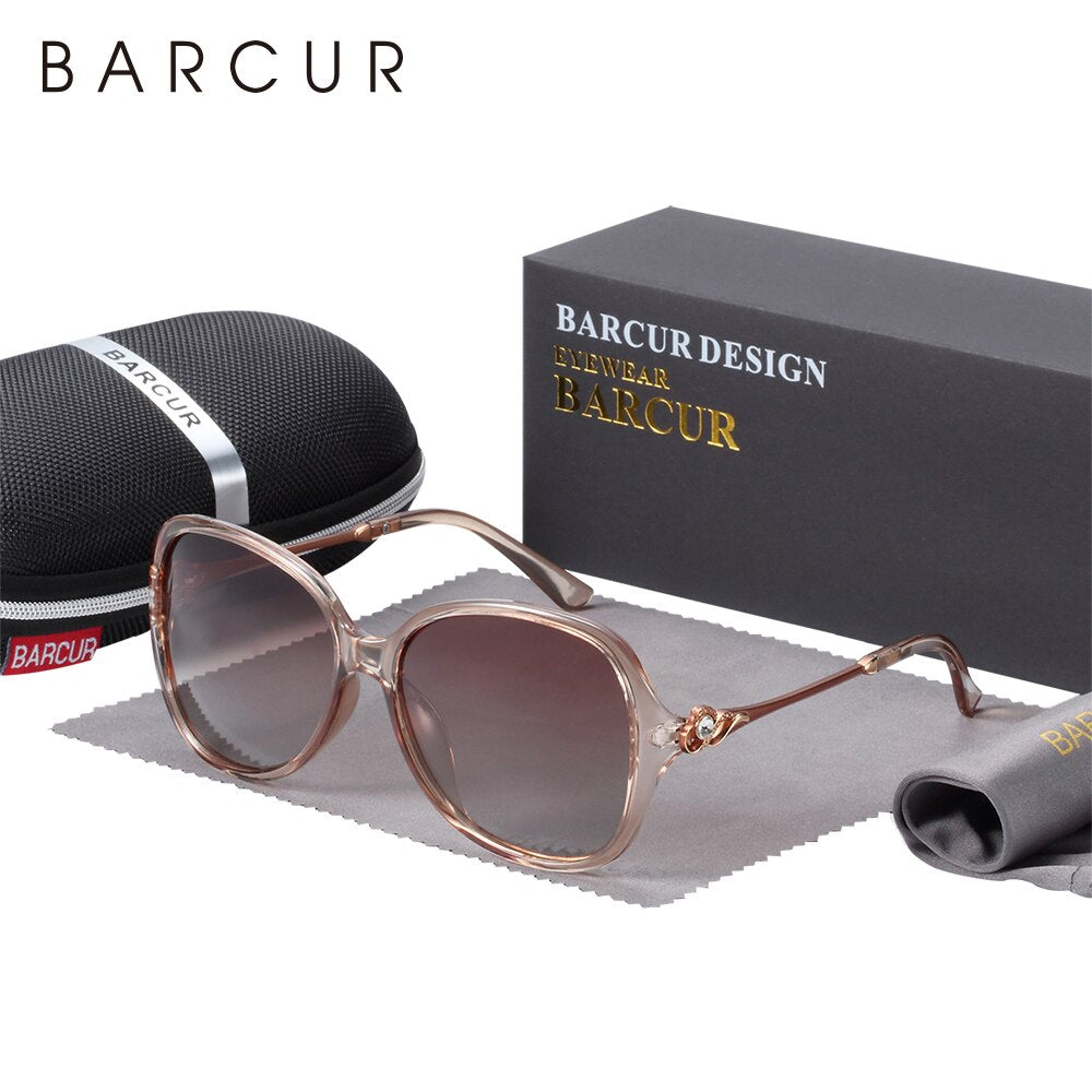BARCUR Photochromic Sunglasses Women Polarized Round Sun Glasses Lady Eyewear UV400 - KiwisLove