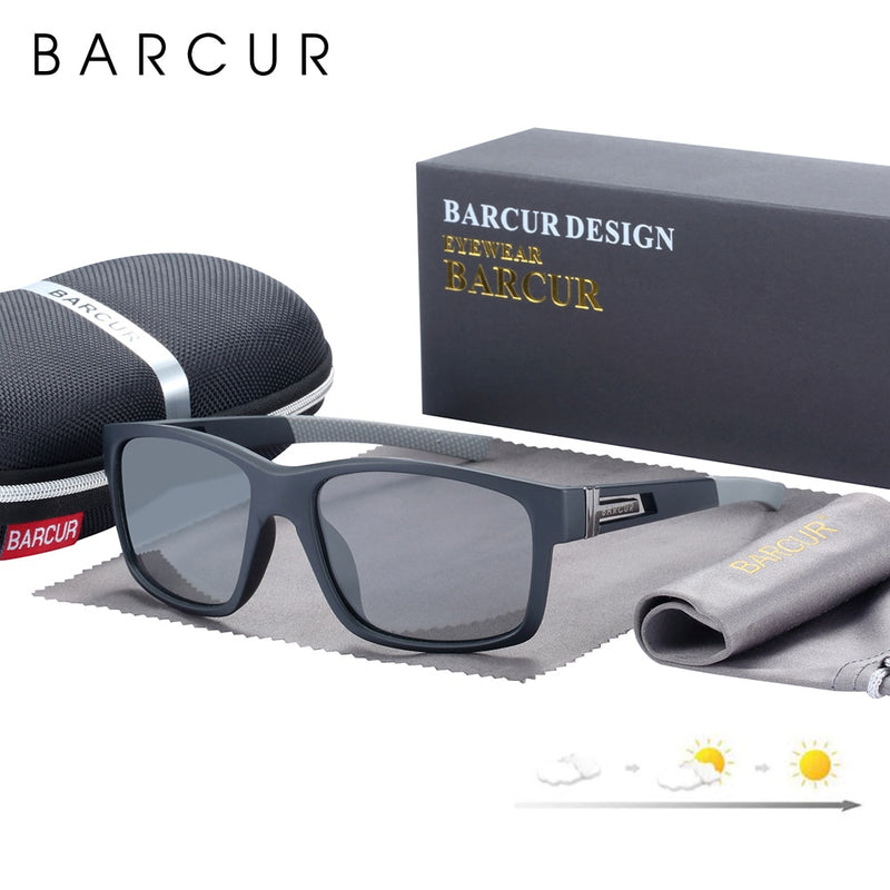 BARCUR TR90 Sunglasses Men Light Weight Drving Hiking Sporting Sun Glasses for Women Eyewear Oculos Accessory - KiwisLove