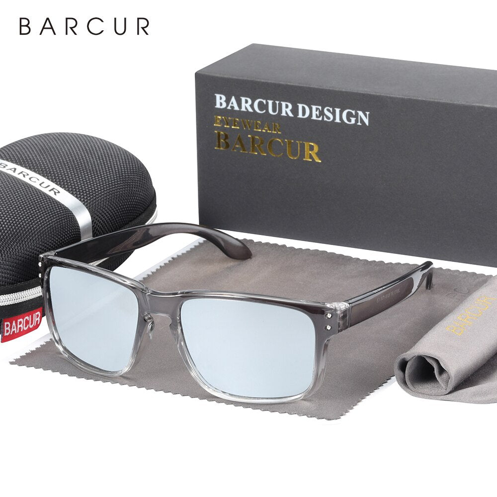 BARCUR TR90 Sunglasses for Men Light Weight Sports Sun Glasses for Women Eyewear Oculos Accessory - KiwisLove