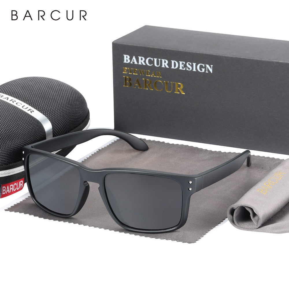 BARCUR TR90 Sunglasses for Men Light Weight Sports Sun Glasses for Women Eyewear Oculos Accessory - KiwisLove