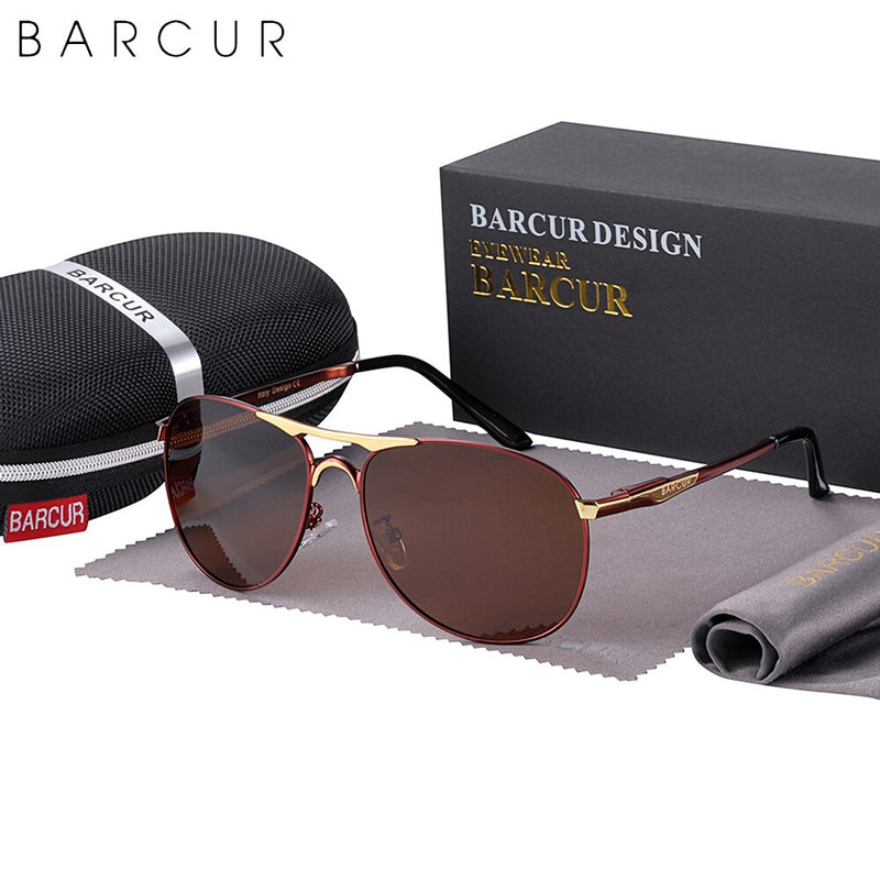 BARCUR Brand Design Sunglasses High Quality Men Polarized Sun Glasses Driving Mens Sun Glasses UV400 - KiwisLove