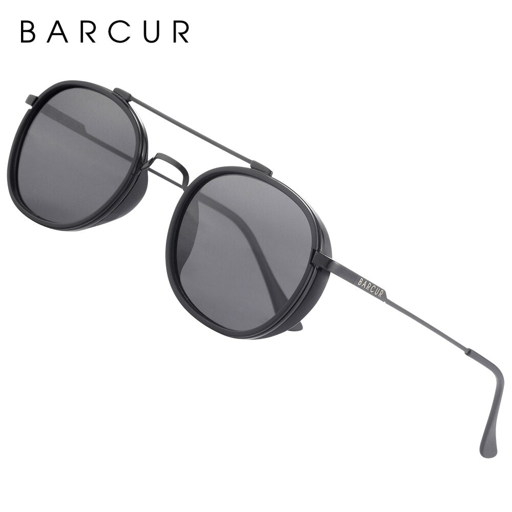 BARCUR Design Round Sunglasses for Men Women Retre Sun Glasses Classic Eyewear Accessory Oculos Gafas De Sol - KiwisLove